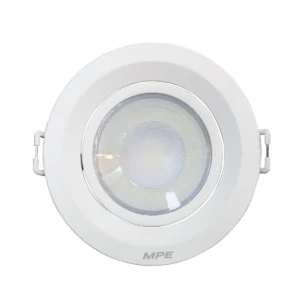 LED Downlight âm trần Chiếu điểm, Điều chỉnh hướng sáng, mặt tròn 9W ánh sáng vàng DLA2R-9V
