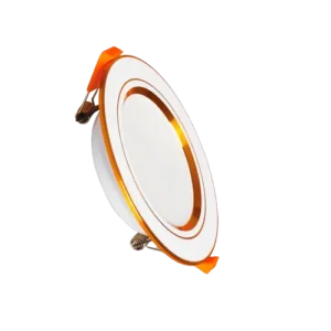 Đèn LED Downlight 3 màu 7W MPE DLV2 viền Vàng