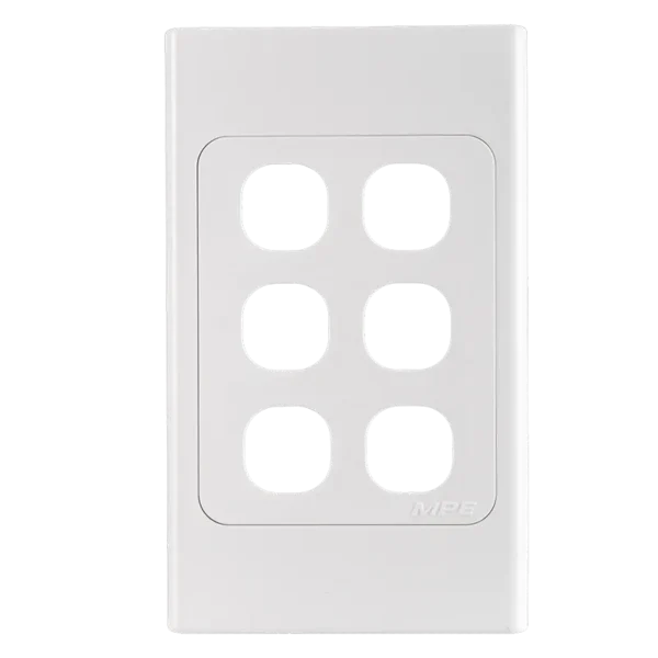 Mặt công tắc 6 lỗ MPE A206N 3