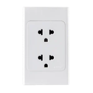 Ổ cắm đôi 3 chấu đế liền 16A MPE A20UES2N