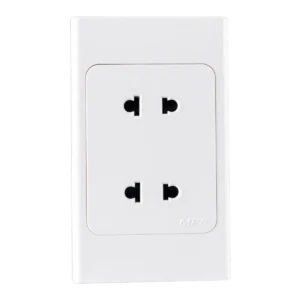 Ổ cắm 2 chấu đế liền 16A MPE A20US2N