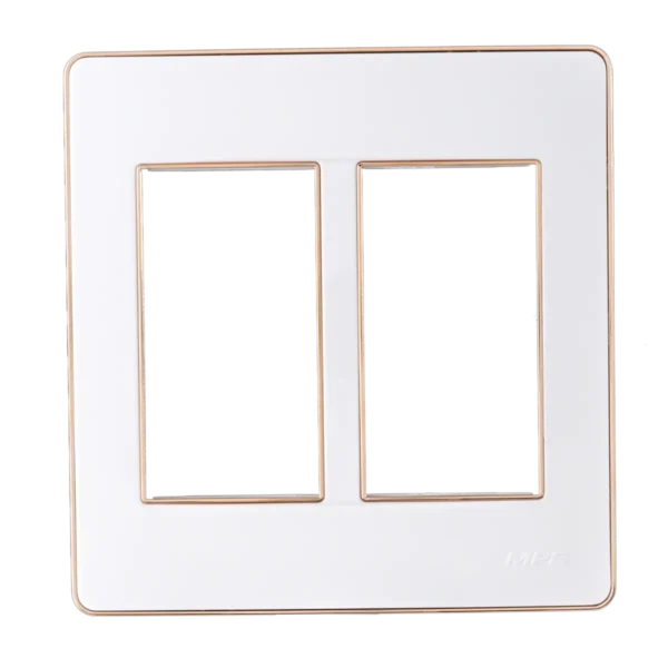 Mặt công tắc A60 cho 4-5-6 thiết bị MPE A60456G – Viền vàng 3