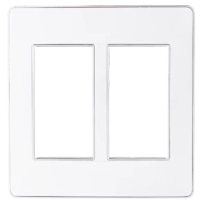 Mặt công tắc A60 cho 4-5-6 thiết bị MPE A60456S – Viền bạc