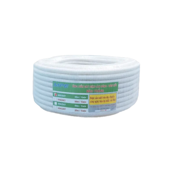 Ống luồn đàn hồi Ø16 MPE A9016 CT – Màu trắng 3