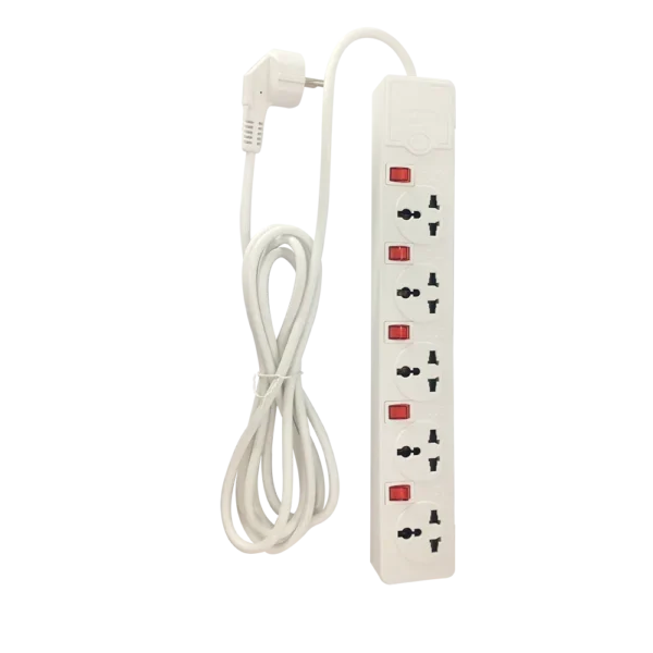 Ổ cắm di động đa năng MPE AM5S – 5 ổ cắm đơn màu trắng 3