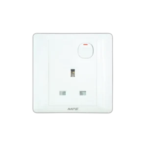 Mặt ổ cắm 3 chấu vuông + 1 công tắc B215S