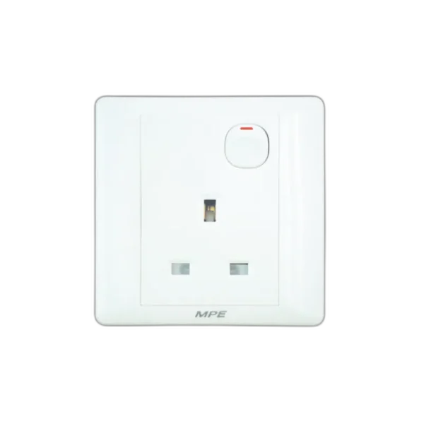 Mặt ổ cắm 3 chấu vuông + 1 công tắc B215S 3