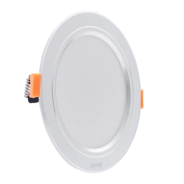 Đèn LED Downlight 3 màu 5W MPE DLB2 viền Bạc 3