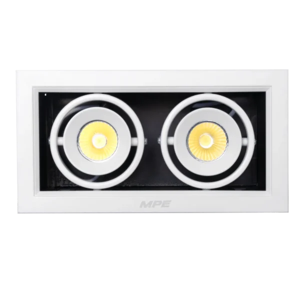 Đèn LED Downlight đôi 7W MPE DLS mặt vuông 3