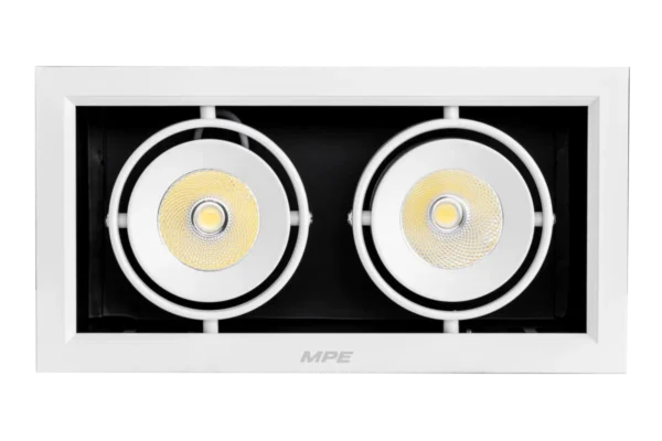 Đèn LED Downlight đôi 12W MPE DLS mặt vuông 3