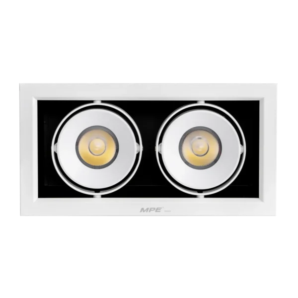 Đèn LED Downlight đôi 20W MPE DLS mặt vuông 3