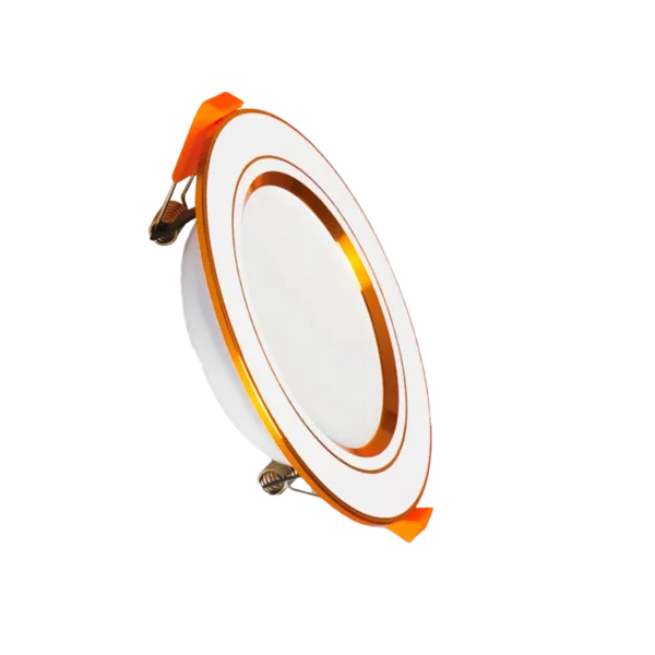 Đèn LED Downlight 7W MPE DLV2 viền Vàng 3