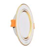 Đèn LED Downlight 9W Ø118 MPE DLV2 viền Vàng 1