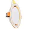 Đèn LED Downlight 9W Ø140 MPE DLV2 viền Vàng 1