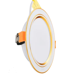 Đèn LED Downlight 9W Ø140 MPE DLV2 viền Vàng