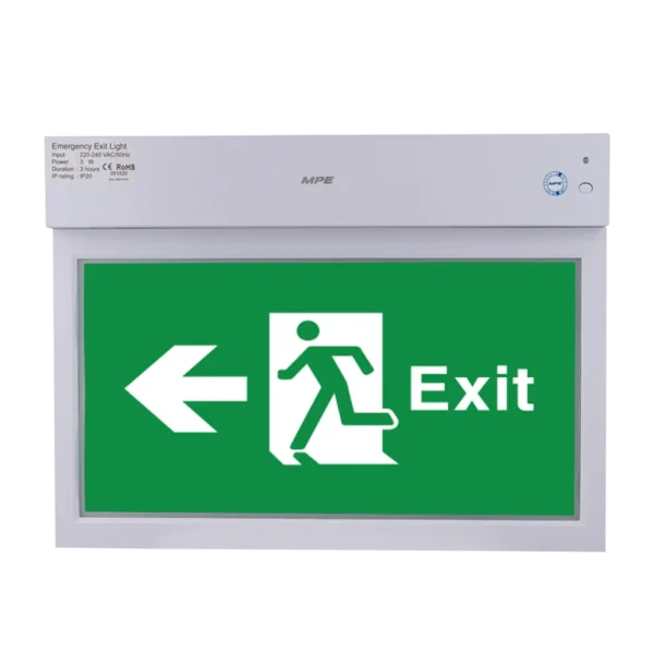 Đèn led exit đa năng 3W MPE EX2/M 2 mặt trái 3