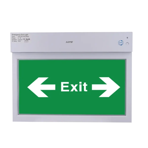 Đèn led exit đa năng 3W MPE EXLR/M 1 mặt trái phải 3