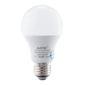 Led bulb 9W MPE LB-9T/3DIM 3 cấp độ sáng trắng