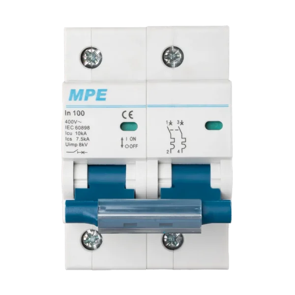 Cầu dao tự động MP10-C2100 chứa MCB 2 cực 3