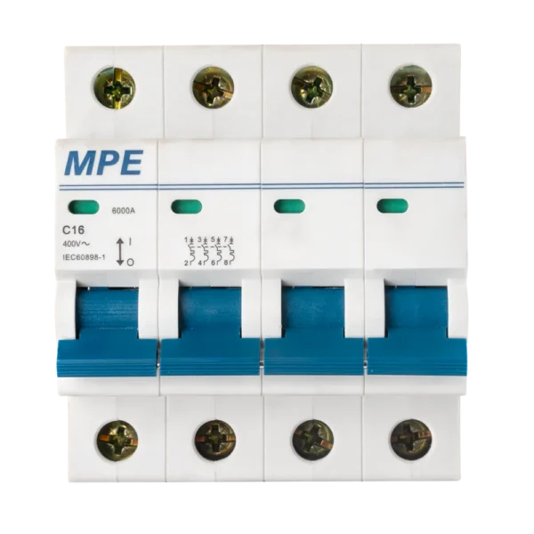 Cầu dao tự động MP6-C416 chứa MCB 4 cực 3