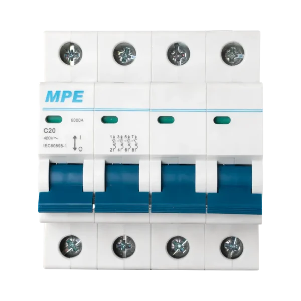 Cầu dao tự động MP6-C420 chứa MCB 4 cực 3