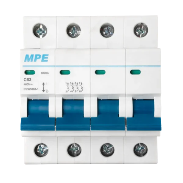Cầu dao tự động MP6-C463 chứa MCB 4 cực 3