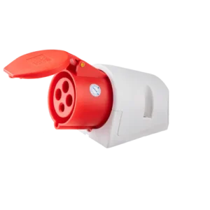 Ổ cắm cố định 4 cực 32A MPE MPN-124 – IP44 Bắt trên tường