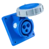 Ổ cắm cố định 3 cực 16A MPE MPN-4132 – IP67 bắt trên bảng điện xéo 2