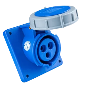 Ổ cắm cố định 3 cực 16A MPE MPN-4132 – IP67 bắt trên bảng điện xéo