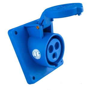 Ổ cắm cố định 3 cực 16A MPE MPN-413 – IP44 bắt trên bảng điện xéo