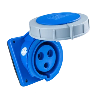 Ổ cắm cố định 3 cực 32A MPE MPN-4232 – IP67 bắt trên bảng điện xéo