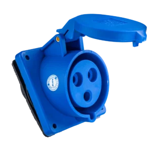Ổ cắm cố định 3 cực 32A MPE MPN-423 – IP44 Bắt trên bảng điện xéo
