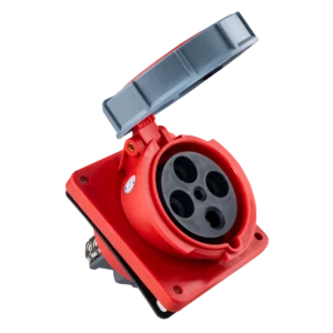 Ổ cắm cố định 4 cực 125A MPE MPN-4442 – IP67 Bắt trên bảng điện xéo