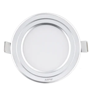 Đèn LED Panel 3 màu 9W Ø105 MPE RPL viền Bạc