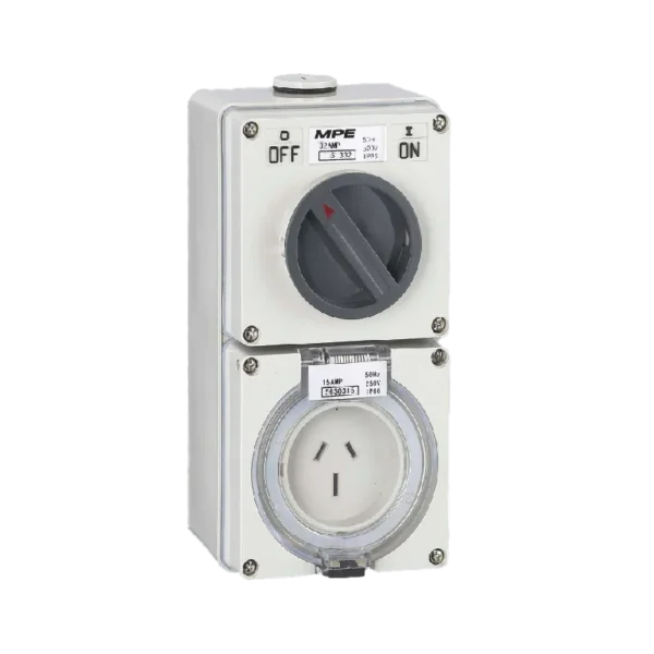 Ổ cắm-công tắc 3 cực MPE S-315 – 250V-15A 3