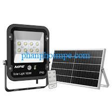 LED pha năng lượng mặt trời 100W MPE SFLD2-100V ánh sáng vàng