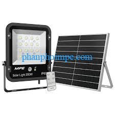 LED pha năng lượng mặt trời 200W MPE SFLD2-200V ánh sáng vàng