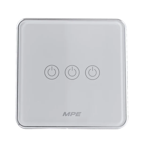 Mặt 3 công tắc vuông Zigbee SWV3/ZB 3