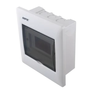 Tủ điện âm tường MPE TS-6/P chứa MCB 5-6 cực đế nhựa